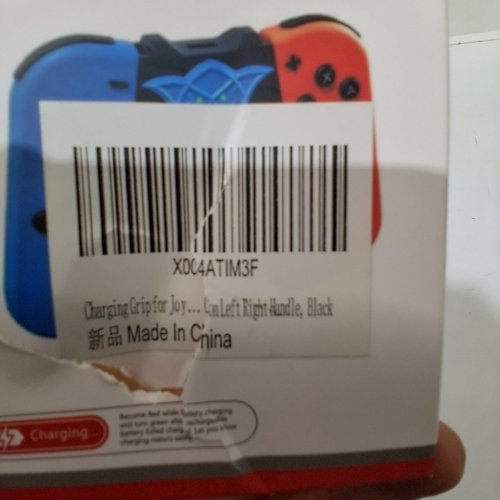 PORTABLE V-SHAPED JOY-CON CHARGING GRIP - 4.1" - BLACK AND BLUE image 3