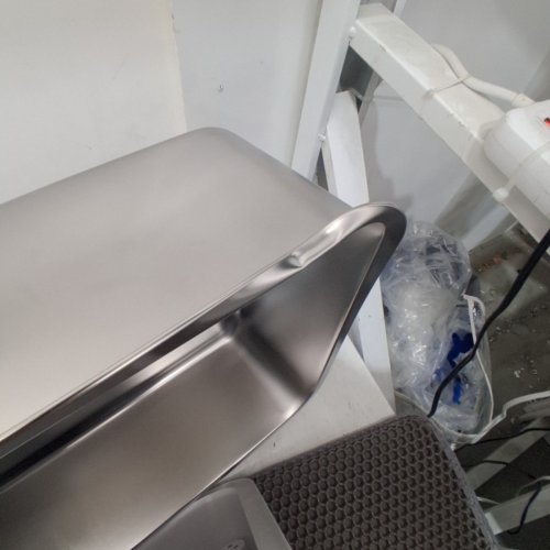 ELLENPENT STAINLESS STEEL CAT LITTER BOX WITH LID - XL - 36L - WHITE (MODEL: CH-ICB010) image 5