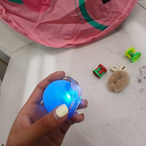 KIMIPETS INTERACTIVE CAT TOY NEST WITH ACCESSORIES - PINK image 4