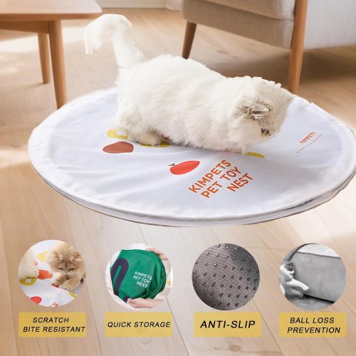 KIMIPETS INTERACTIVE CAT TOY NEST WITH ACCESSORIES - PINK image 2