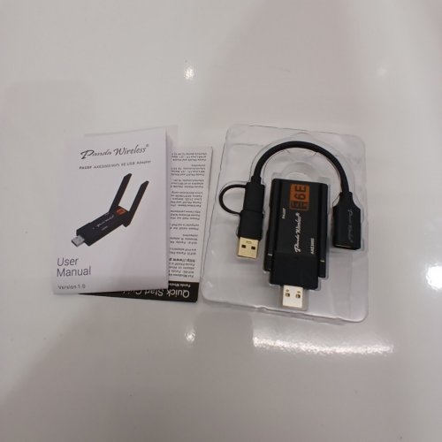 PANDA WIRELESS TRI BAND USB WIFI 6E ADAPTER FOR WINDOWS 10/11 - 2.4/5/6GHZ - BLACK (MODEL: PAU0F) image 3