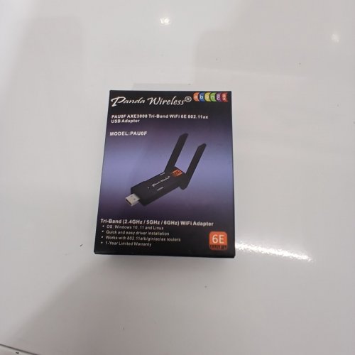 PANDA WIRELESS TRI BAND USB WIFI 6E ADAPTER FOR WINDOWS 10/11 - 2.4/5/6GHZ - BLACK (MODEL: PAU0F) image 4