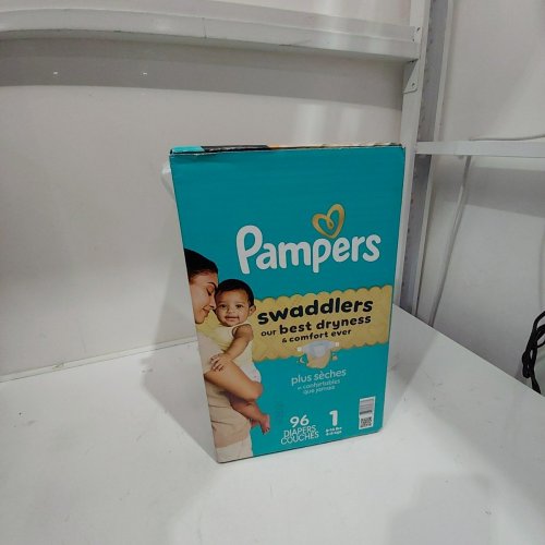 96PK PAMPERS DIAPERS SWADDLERS DISPOSABLE BABY DIAPERS - SIZE 1 (8-14LBS) image 2