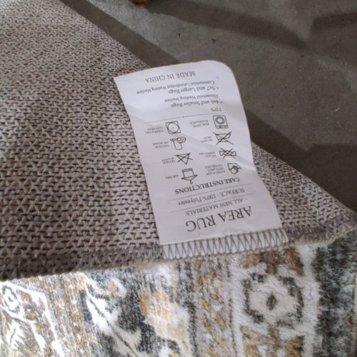 MODERN WASHABLE AREA RUG - 8FT X 10FT - GREY/ GREEN/ BROWN image 2