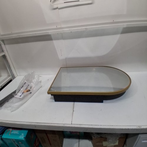 DOVELINA ARCHED RECESSED/SURFACE MOUNT MEDICINE CABINET WITH MIRROR - 24" X 36" - GOLD (MODEL:A-MR11003) image 2