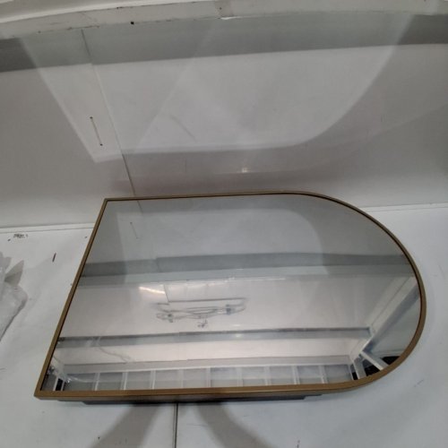 DOVELINA ARCHED RECESSED/SURFACE MOUNT MEDICINE CABINET WITH MIRROR - 24" X 36" - GOLD (MODEL:A-MR11003) image 3