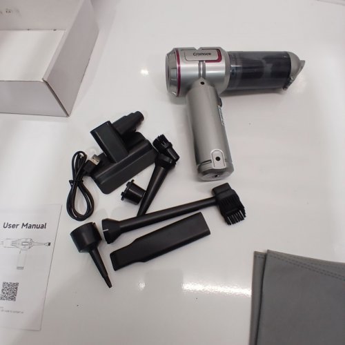 CROMOCE COMPACT HANDHELD VEHICLE VACUUM CLEANER - SILVER / PURPLE (MODEL: VAC02) image 6