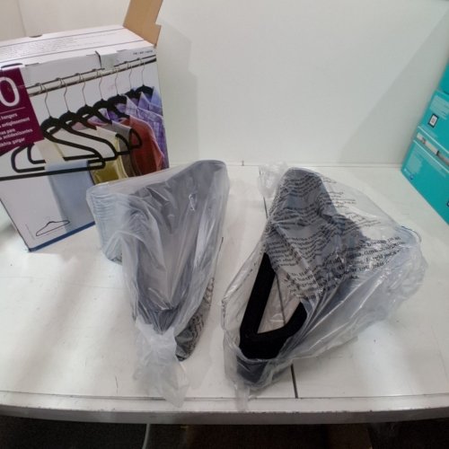 50PK VELVET HANGERS- NON SLIP DESIGN - BLACK image 2