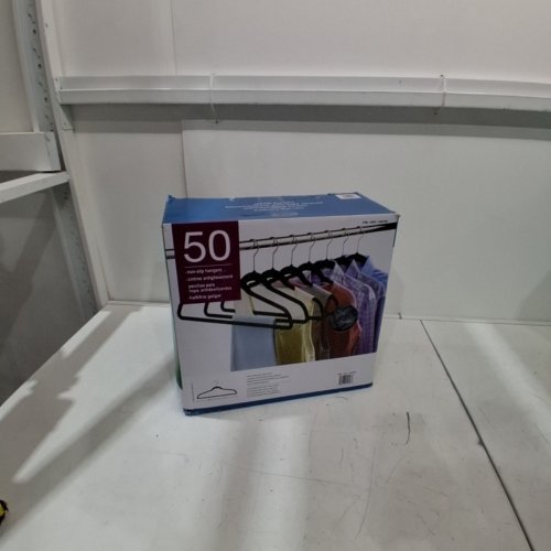 50PK VELVET HANGERS- NON SLIP DESIGN - BLACK image 3