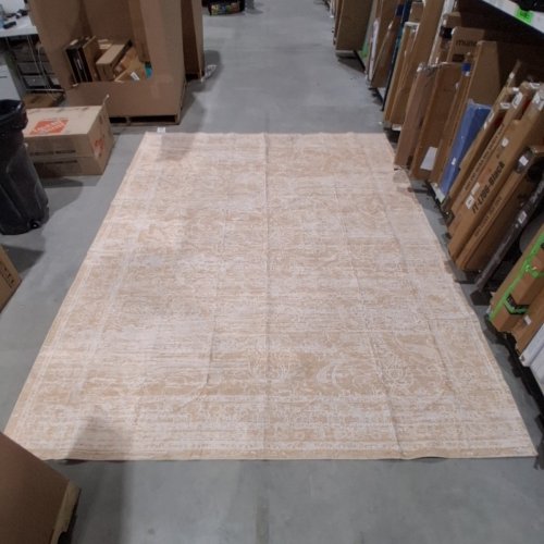 PATTERNED AREA RUG - 8FT X 10FT - BEIGE AND IVORY image 2