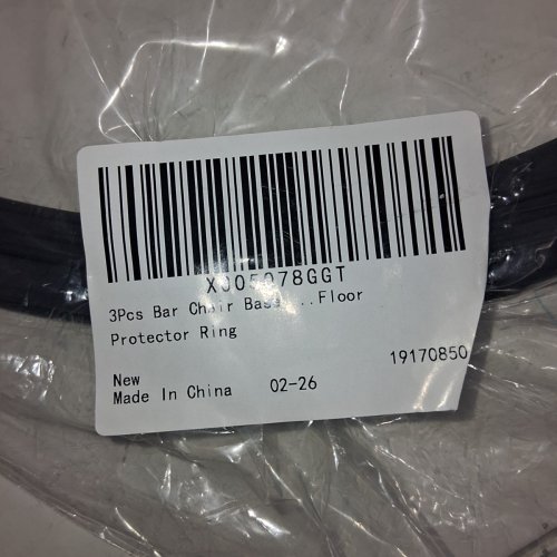 3PC BAR CHAIR BASE FLOOR PROTECTOR RING - BLACK image 3
