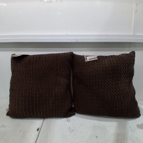 2PK HOME RETREAT DECORATIVE PILLOW- 22" X 22" - BROWN (MODEL: 2419449) image 2