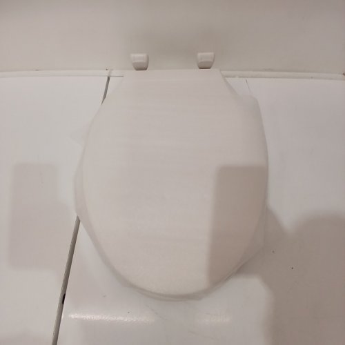 CENTOCO HEAVY DUTY PLASTIC ELONGATED TOILET SEAT - 18.5" - WHITE (MODEL: DS1600-001) image 2