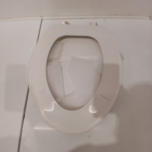 CENTOCO HEAVY DUTY PLASTIC ELONGATED TOILET SEAT - 18.5" - WHITE (MODEL: DS1600-001) image 3