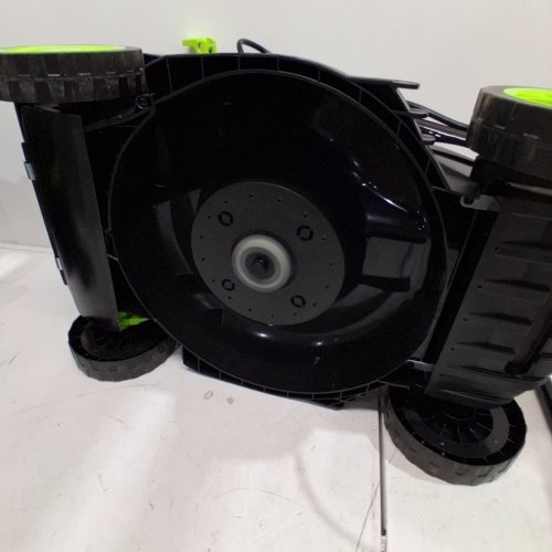 STEELITE CORDLESS HEIGHT ADJUSTABLE 5-POSITION ELECTRIC LAWN MOWER WITH 8GAL GRASS BAG / BATTERY & CHARGER - 13'' - GREEN/BLACK (MODEL: ‎DG500 ) image 2
