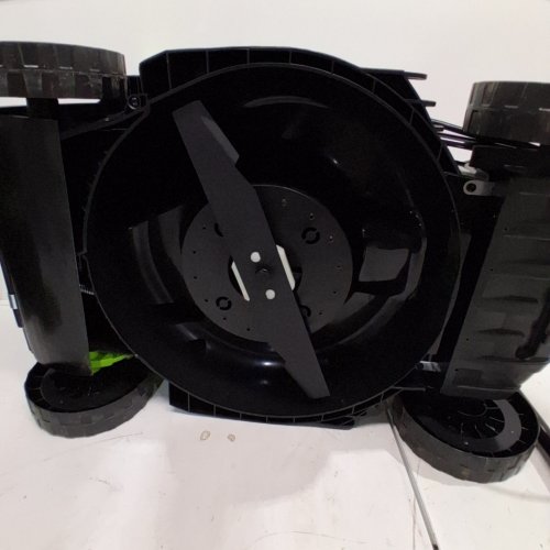 STEELITE CORDLESS HEIGHT ADJUSTABLE 5-POSITION ELECTRIC LAWN MOWER WITH 8GAL GRASS BAG / BATTERY & CHARGER - 13'' - GREEN/BLACK (MODEL: ‎DG500 ) image 3