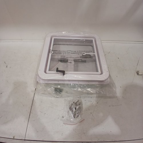 REPLACEMENT TRAILER/RV ROOF VENT WITH VENT FAN - 6" BLADES - 14" X 14" - WHITE image 2