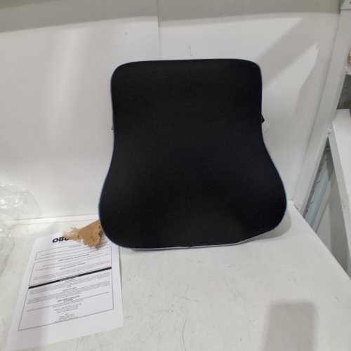 OBUSFORME LUMBAR SUPPORT ERGONOMIC MEMORY FOAM BACK REST WITH DUAL ADJUSTABLE STRAPS - BLACK (MODEL: CU-BLKRM-CA) image 2