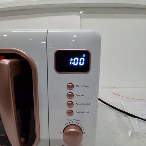 FRIGIDAIRE RETRO MICROWAVE OVEN - 0.7CU.FT, 700W - WHITE/GOLD (MODEL: EMW788-WHITERGLD) image 2