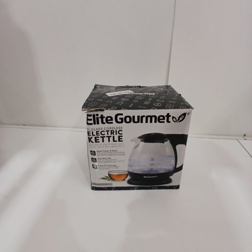 ELITE GOURMET ELECTRIC GLASS KETTLE - 1L - BLACK (MODEL: EKT1001B) image 5