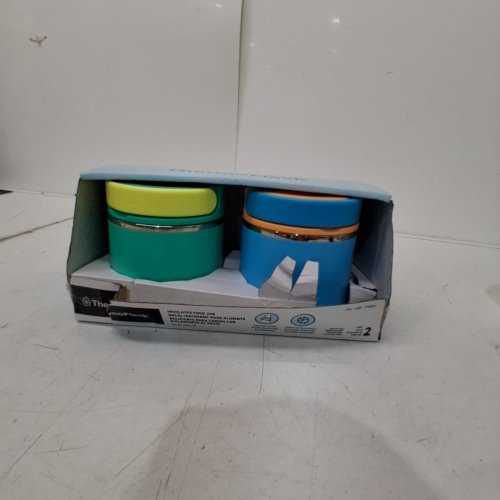 2PK THERMOFLASK INSULATED FOOD JARS - 20OZ - BLUE/GREEN/YELLOW & TEAL/ORANGE/BLUE (MODEL: 1759351) image 4