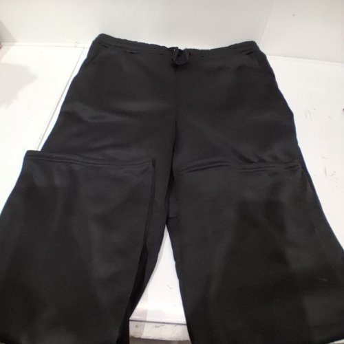 MEN'S OPEN BOTTOM DRAWSTRING JOGGER SWEATPANTS WITH POCKETS- XXXL - BLACK image 2