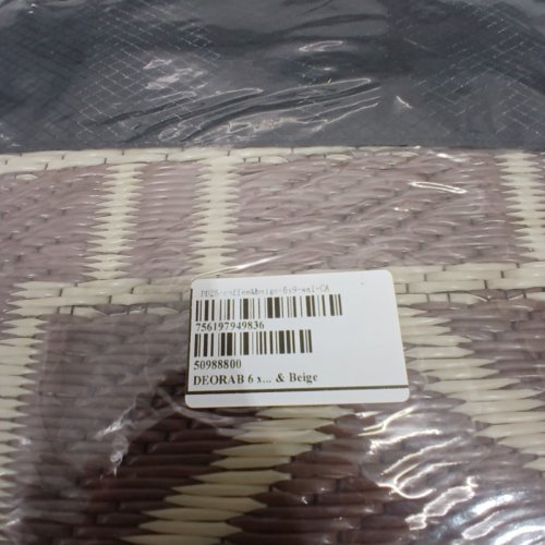 DEORAB REVERSIBLE OUTDOOR AREA RUG - 8FT X 6FT - BROWN / BEIGE image 3