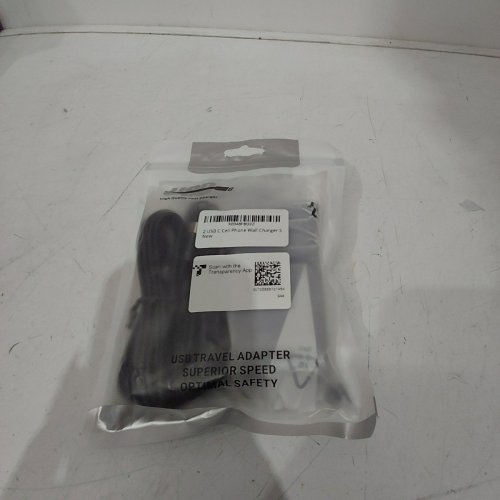 2PK USB-C FAST CHARGING CABLE & WALL BLOCK - 6FT - BLACK image 2