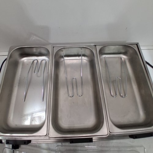 PROCTOR SILEX ADJUSTABLE HEAT BUFFET SERVER & FOOD WARMER WITH 3 OVEN-SAFE DISHES - 2.5QT /EACH- SILVER (MODEL : 34300RG) image 5