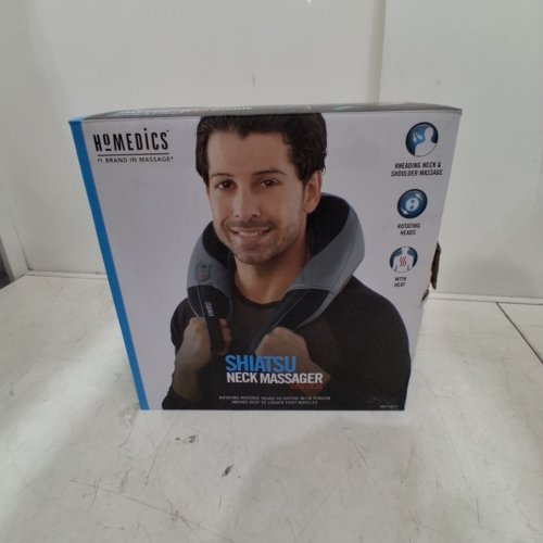 HOMEDICS SHIATSU NECK AND SHOULDER MASSAGER WITH HEAT - GREY / BLACK / TEAL (MODEL: NMS-240HB-CA) image 5