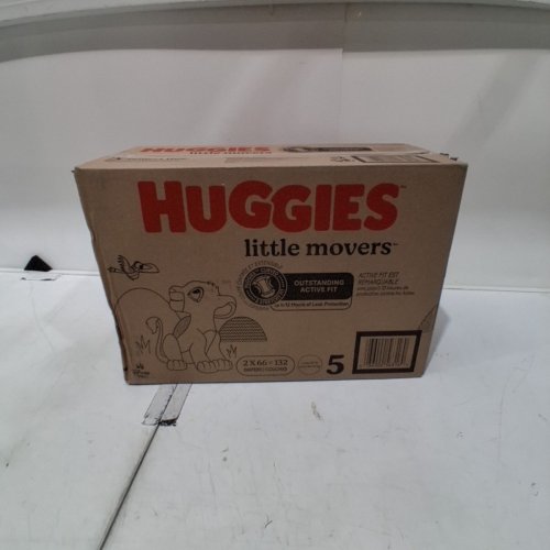132PK HUGGIES LITTLE MOVERS DIAPERS - SIZE 5 image 2