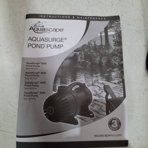 AQUASCAPE AQUASURGE 2000 POND PUMP - 2000 GPH, 8300LPH - BLACK (MODEL: AQUASURGE3000) image 2