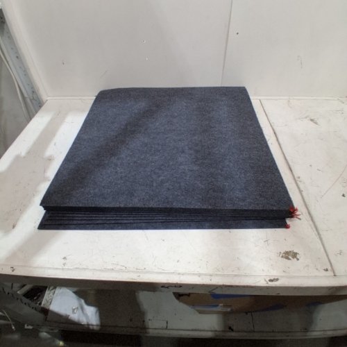 10PC PEEL AND STICK OFFICE CARPET TILES - 24" X 24" - DARK GRAY image 2