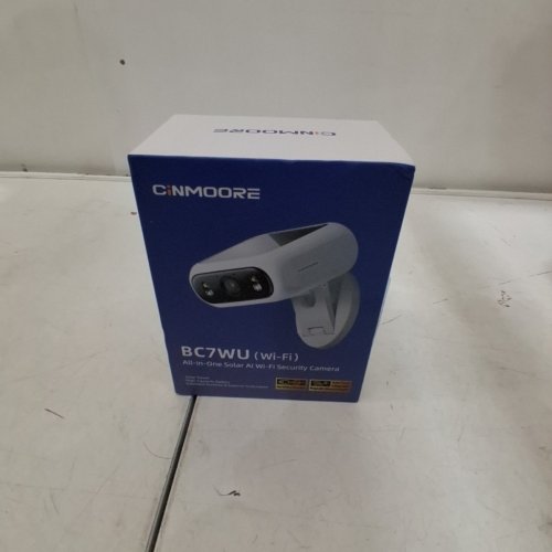 CINMOORE SOLAR AI WI-FI SECURITY 2 K HD CAMERA, AI DETECTION, DUAL-BAND WIFI 2.4G/5G, COLOR NIGHT VISION - WHITE (MODEL: CM-BC7WU) image 7