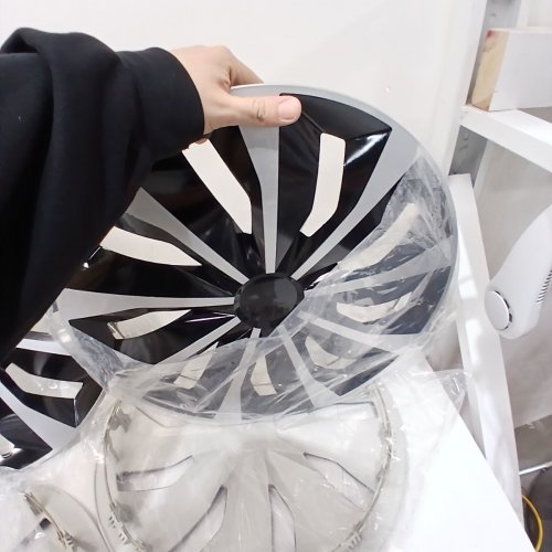 4PK ABX UNIVERSAL FIT STYLISH HUBCAP WHEEL COVERS - 16" - BLACK (MODEL: ‎ABX123) image 3