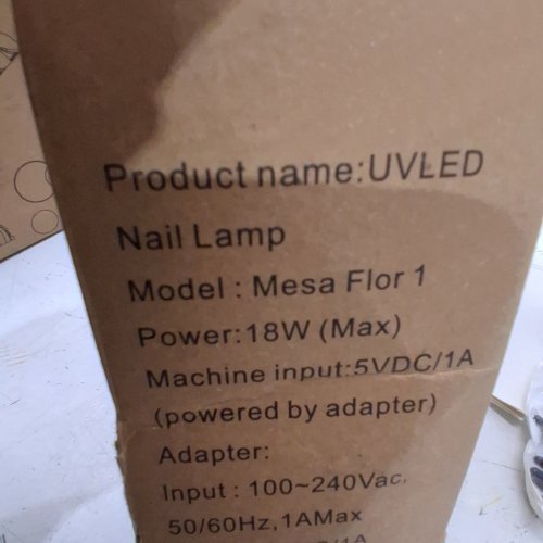 OUGEER UV LED NAIL LAMP - 18W - WHITE (MODEL: MESA FLOR 1) image 2