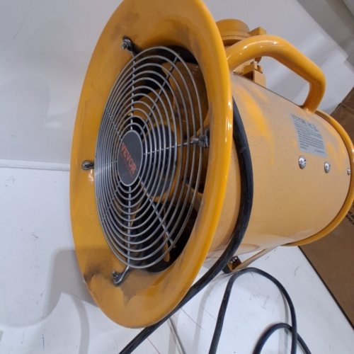 VEVOR HEAVY DUTY PORTABLE VENTILATOR CYLINDER FAN - 10" - YELLOW (MODEL: BTF-25/10") image 3