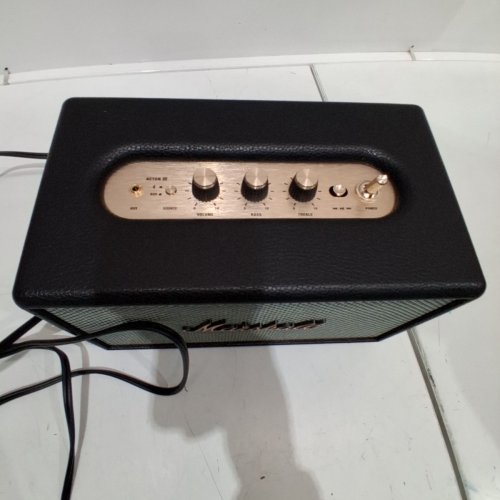 MARSHALL ACTON III BLUETOOTH HOME SPEAKER WITH BASS AND TREBLE CONTROLS - 3.5 MM AUX INPUT - BLACK / GREY / GOLD (MODEL: ACTION III) image 5