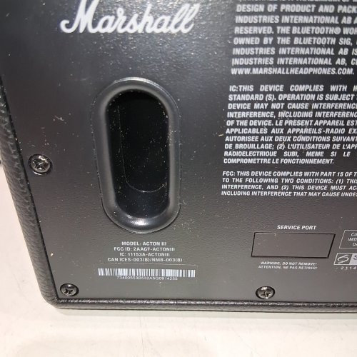 MARSHALL ACTON III BLUETOOTH HOME SPEAKER WITH BASS AND TREBLE CONTROLS - 3.5 MM AUX INPUT - BLACK / GREY / GOLD (MODEL: ACTION III) image 7