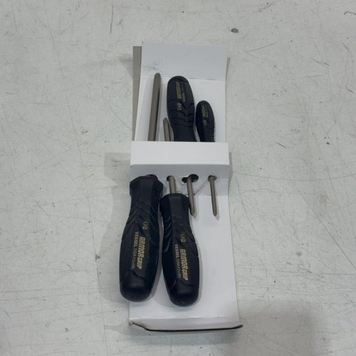 4PC VESSEL ARMOR GRIP CROSS POINT SCREWDRIVER SET image 4