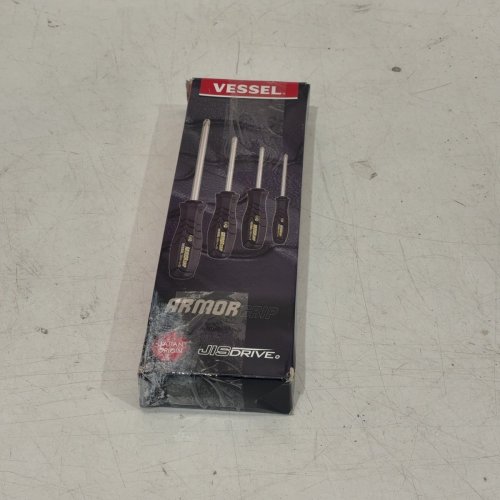 4PC VESSEL ARMOR GRIP CROSS POINT SCREWDRIVER SET image 5