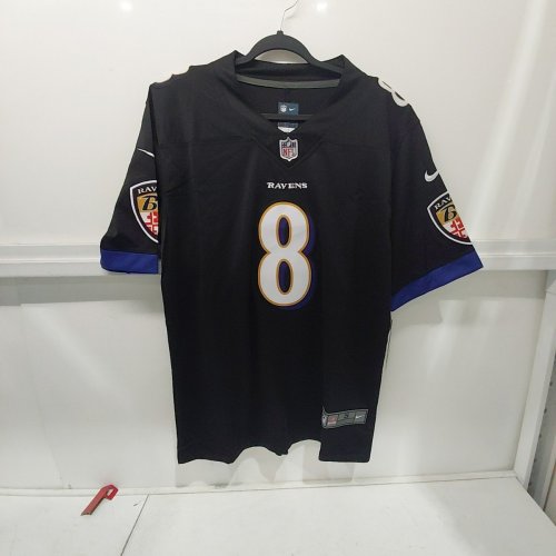 NIKE BALTIMORE RAVENS NFL FOOTBALL LAMAR JACKSON #8 JERSEY - SMALL - BLACK image 2