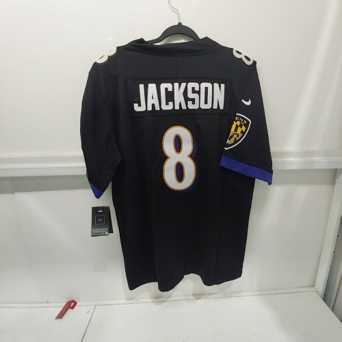 NIKE BALTIMORE RAVENS NFL FOOTBALL LAMAR JACKSON #8 JERSEY - SMALL - BLACK image 4