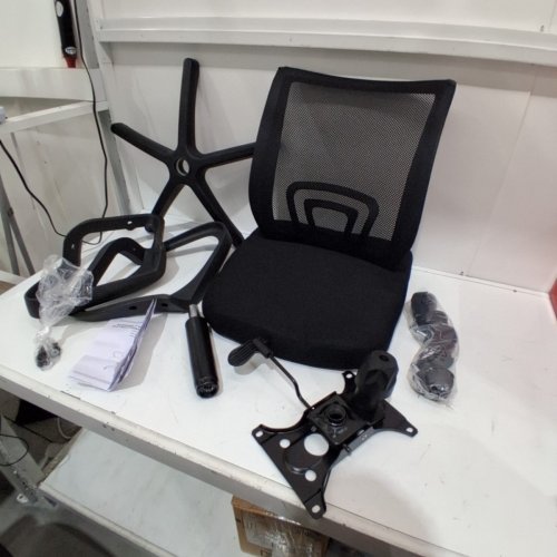 PAYLESSHERE OFFICE CHAIR WITH 5 WHEELS AND ADJUSTABLE SEAT - 18.9"D X 19.7"W X 35.2"H - BLACK (MODEL: VN-H03-BLACK) image 3
