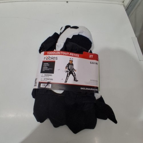 RUBIES TODDLER SKELESAURUS SKELETON DINOSAUR COSTUME - 2T - BLACK AND WHITE image 2