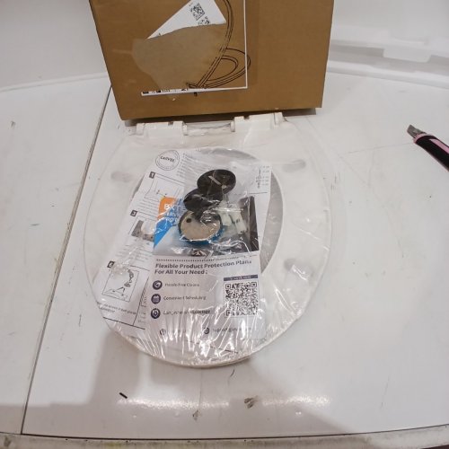 GARVEE ROUND TOILET SEAT WITH SOFT CLOSE - 14.5" X 16" - WHITE - (MODEL: PHO-16EX3QUX) image 2