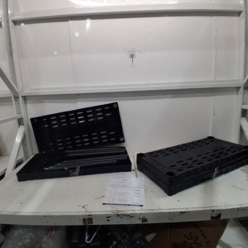 HEAVY DUTY 4-TIER PLASTIC UTILITY SHELF - 38" X 18" X 60" - BLACK image 2