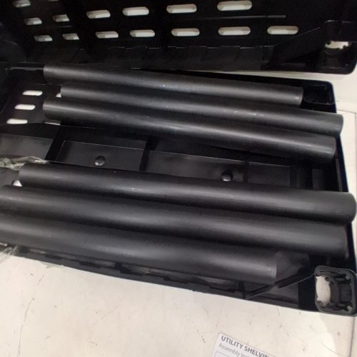 HEAVY DUTY 4-TIER PLASTIC UTILITY SHELF - 38" X 18" X 60" - BLACK image 4