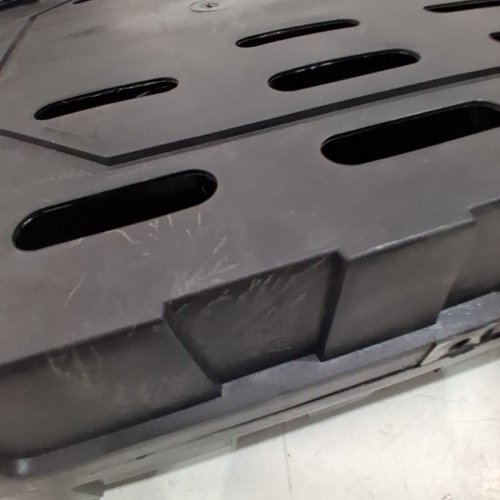 HEAVY DUTY 4-TIER PLASTIC UTILITY SHELF - 38" X 18" X 60" - BLACK image 5