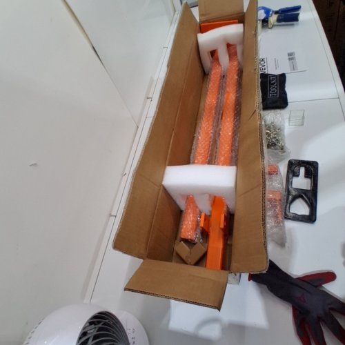 36" T POST PULLER, HEAVY DUTY FENCE POST PULLER 47" LIFTING CHAIN - ORANGE (MODEL:BY-043-02) image 2